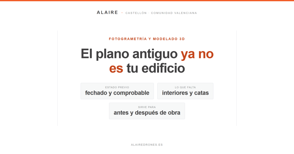 levantamiento de fachadas para rehabilitación - Al Aire Drones