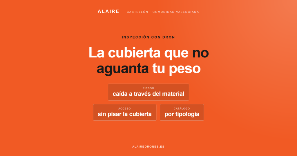 qué detecta una inspección de cubierta con dron - Al Aire Drones